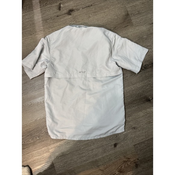 Realtree Fishing Vented Short Sleeve Button Down Shirt Men's Small Gray - Picture 4 of 7